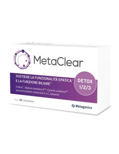 Metagenics Metaclear Integratore Funzione Epatica per Stanchezza e Tensione Muscolare 60 compresse